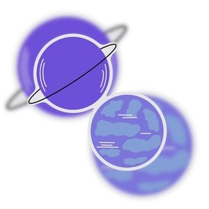 Purple Planet Sticker